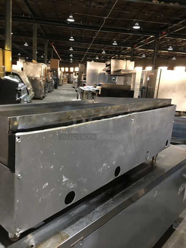 Wolf Commercial Countertop Natural Gas Powered Flat Griddle! With Back & Side Splashes! All Stainless Steel! - Image 3 of 7