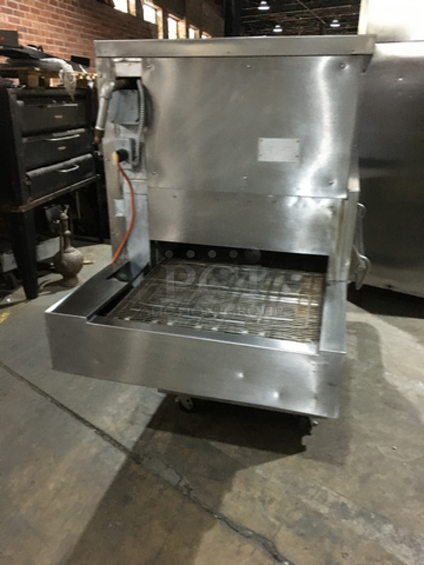 AMAZING! Middleby Marshall Commercial Electric Powered Convection Pizza Oven! All Stainless Steel! Model JS3002 Serial 33101E284154! 208V 1Phase! On Casters! - Image 2 of 10