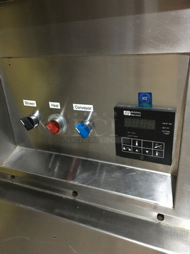 AMAZING! Middleby Marshall Commercial Electric Powered Convection Pizza Oven! All Stainless Steel! Model JS3002 Serial 33101E284154! 208V 1Phase! On Casters! - Image 8 of 10