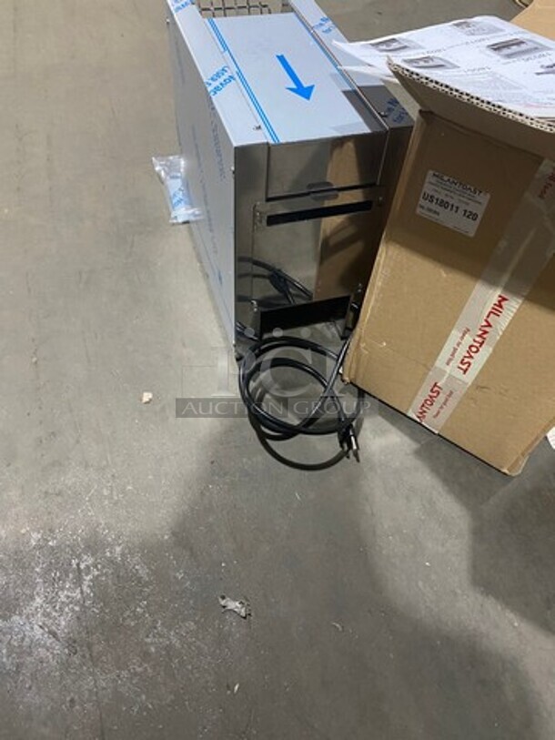 WOW! NEW IN THE BOX! 2016 Milan Toast Commercial Countertop Bun/Bagel Conveyor Toaster! All Stainless Steel! Model US18011 Serial 1606843! 120V! - Image 4 of 5