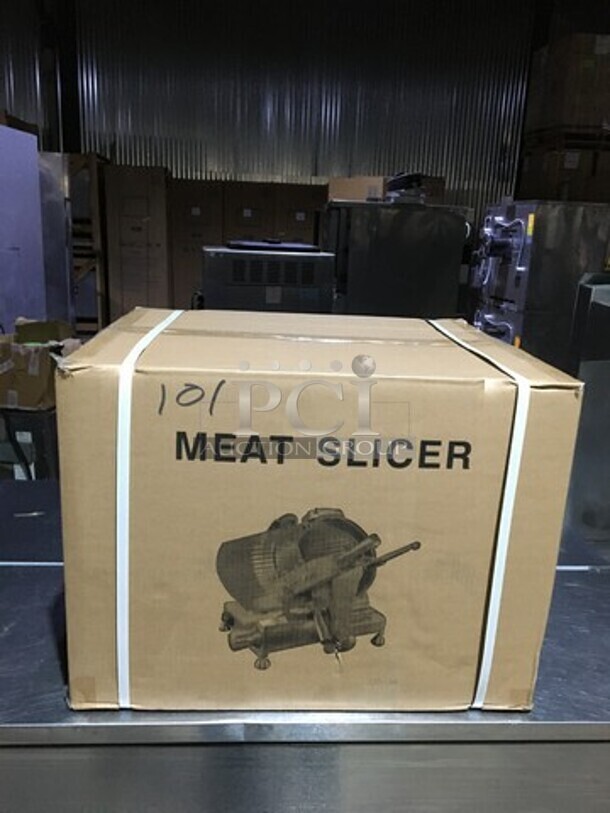 WOW! BRAND NEW IN A BOX! 2020 USR 10 Inch Blade Commercial Meat Slicer! Model HBS-250L! 115V 1 Phase!
