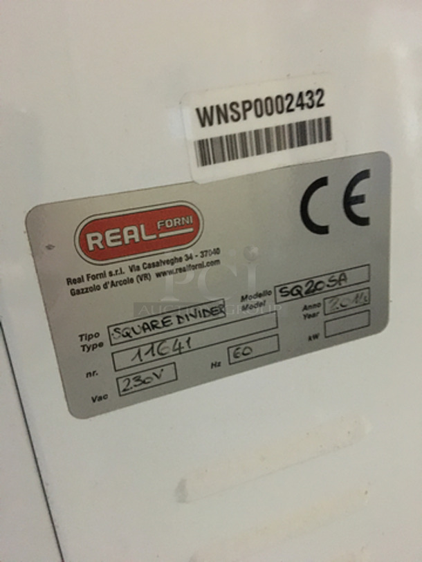 WOW! Real Forni Commercial Floor Style Dough Divider! Model SQ20SA Serial 11641! 230V!  - Image 7 of 8