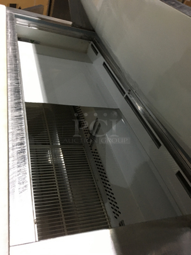 Centaur Commercial Refrigerated Sandwich Prep Table! With Underneath Storage Space! With Commercial Cutting Board! All Stainless Steel! Model CST6024 Serial 1101CENH00322! 115V 1Phase! On Casters! - Image 7 of 10