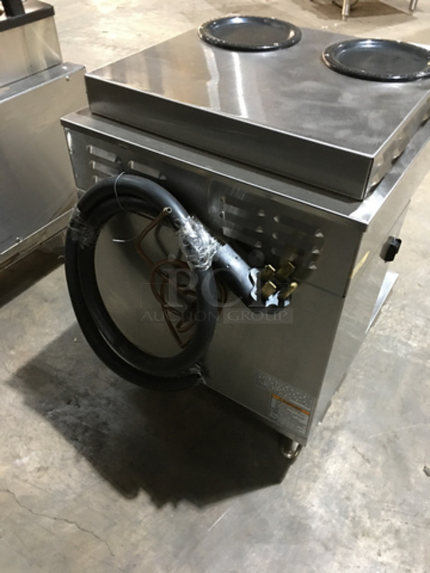 Bunn Commercial Countertop Dual Coffee Brewing Machine! Axiom Series! With 4 Coffee Pot Warming Stations! All Stainless Steel! Model AXIOM2/2TWIN Serial AXTN010766! 120/208/240V 1Phase! On Legs! - Image 4 of 10