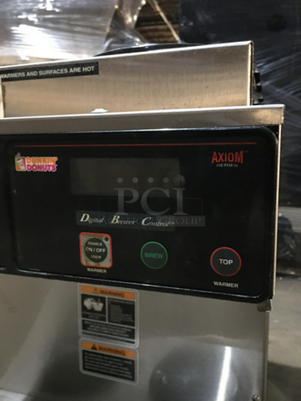 Bunn Commercial Countertop Dual Coffee Brewing Machine! Axiom Series! With 4 Coffee Pot Warming Stations! All Stainless Steel! Model AXIOM2/2TWIN Serial AXTN010766! 120/208/240V 1Phase! On Legs! - Image 7 of 10
