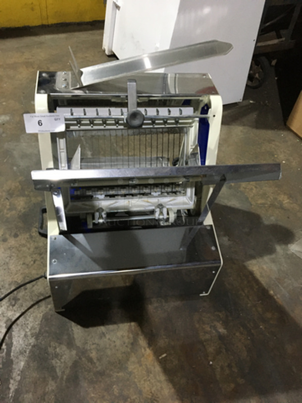 GREAT! Bake Max Commercial Countertop Bread Slicer! All Stainless Steel! Model BMGF001 Serial BMJ14AL020! 110V 1Phase!