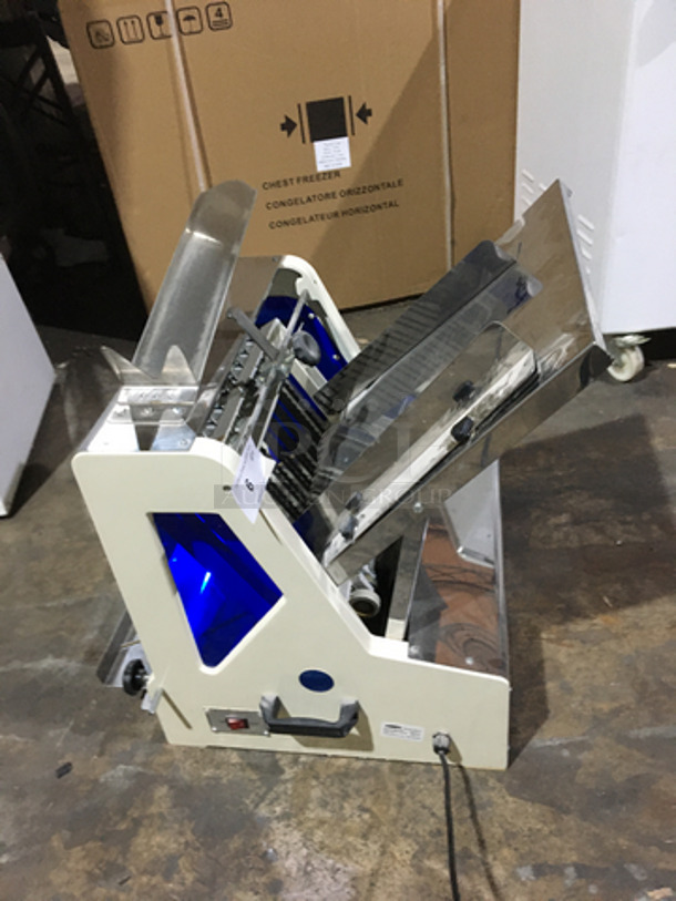 GREAT! Bake Max Commercial Countertop Bread Slicer! All Stainless Steel! Model BMGF001 Serial BMJ14AL020! 110V 1Phase! - Image 2 of 10