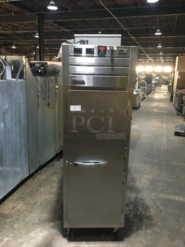 2014 True Commercial Single Door Dual System Refrigerated Dough Retarder/Proofer Combo! All Stainless Steel! Model STR1R1S Serial 7525483! 115V 1Phase! On Casters!