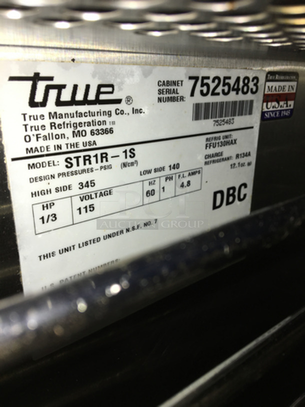 2014 True Commercial Single Door Dual System Refrigerated Dough Retarder/Proofer Combo! All Stainless Steel! Model STR1R1S Serial 7525483! 115V 1Phase! On Casters! - Image 7 of 9