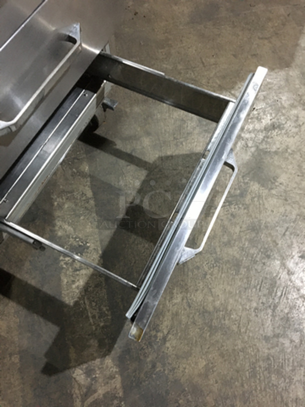 All Stainless Steel Refrigerated Pizza Prep Table/Bain Marie! With 2 Tier Overhead Shelf! With 6 Drawers Underneath! All Stainless Steel! On Casters! - Image 6 of 8