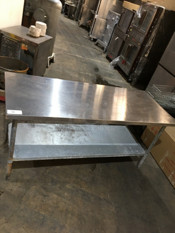 Aero Commercial Work/Prep Table! With Underneath Storage Space! All Stainless Steel! On Legs!