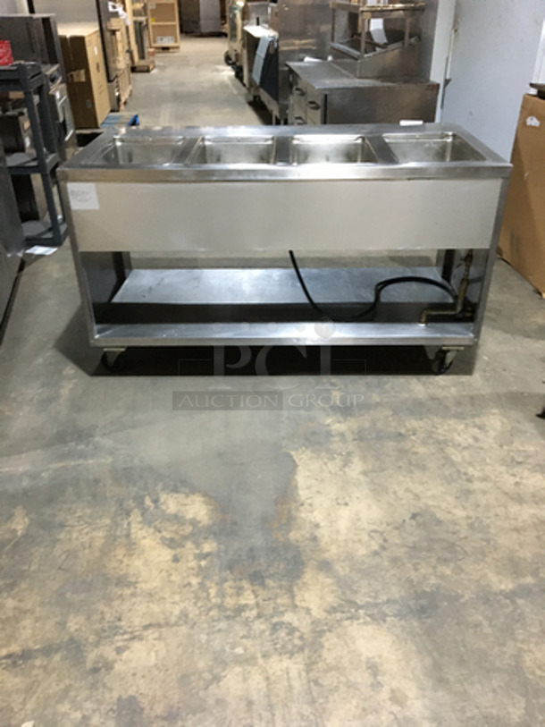 Randell Stainless Steel Commercial 4 Well Steam Table! With Underneath Storage Space! Model 3614 Serial J8644919! 208/240V! On Commercial Casters! - Image 4 of 9