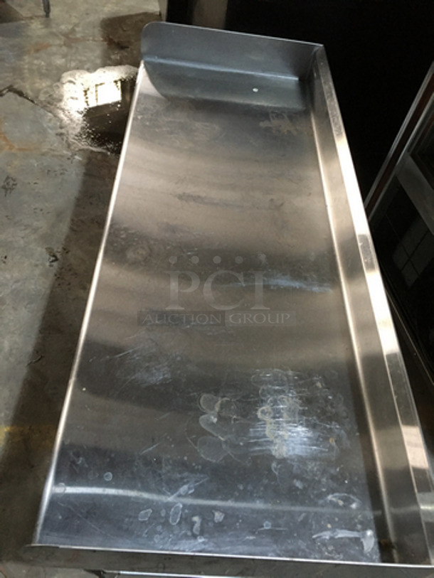L & J Commercial Work/Prep Table! With Underneath Storage Space! With Back & Side Splashes! All Stainless Steel! On Legs! - Image 5 of 7