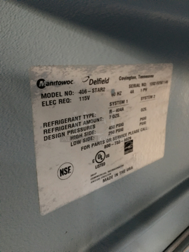 Delfield One Door Refrigerated Lowboy/Work Top Cooler! Model 406STAR2! 115V 1Phase! On Casters! - Image 7 of 8
