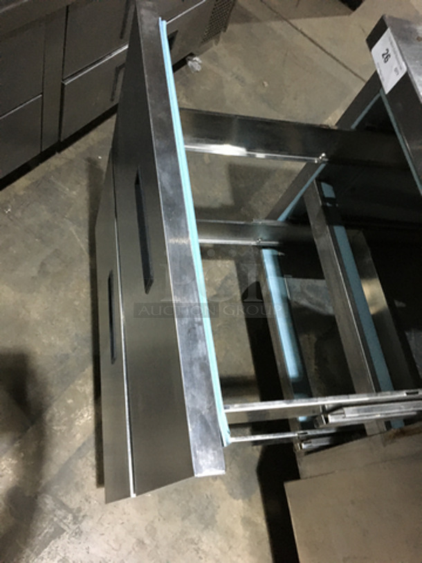 Delfield Commercial Refrigerated Pizza Prep/Mega Top Sandwich/Salad Prep Table! With 2 Drawers Underneath! With 2 Door Underneath Storage Space! All Stainless Steel! On Casters! - Image 7 of 9