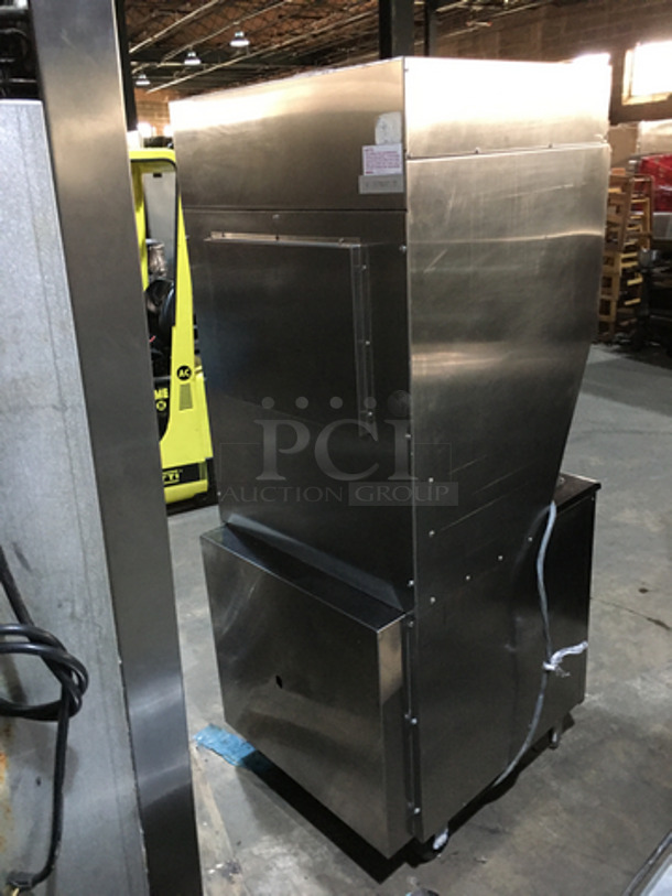 AMAZING! Wells Commercial Electric Powered Deep Fat Fryer! With Ventless Hood! All Stainless Steel! Model WVF886 Serial LAR1100! 208V! On Casters! - Image 4 of 10