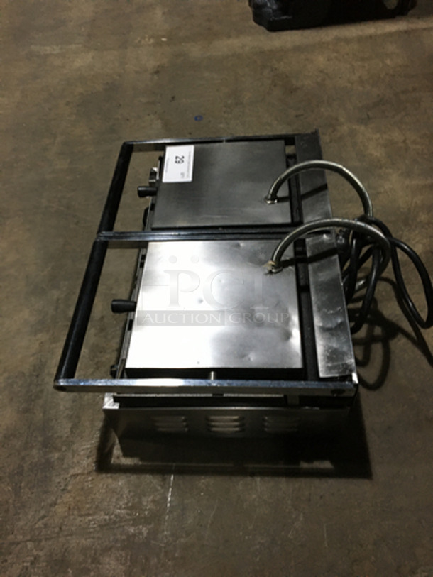 Eurodib Commercial Countertop Dual Panini Press Machine! All Stainless Steel! Model PDRE Serial ANNO2003/11! 230V! - Image 3 of 9