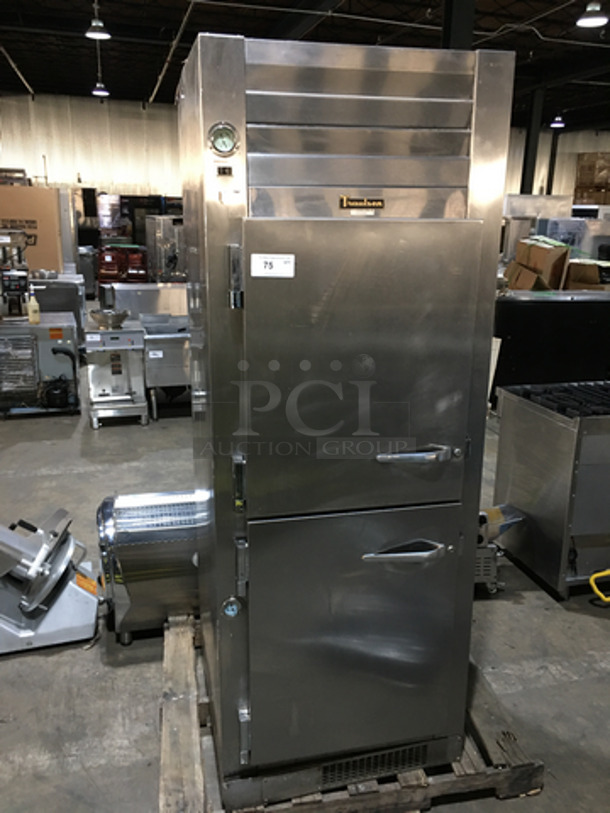 Traulsen Commercial Reach In Refrigerator! With 2 Half Doors! All Stainless Steel! Model RDT132WUT Serial 156310! 115V 1Phase!