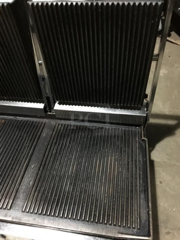 Eurodib Commercial Countertop Dual Panini Press Machine! All Stainless Steel! Model PDRE Serial ANNO2003/11! 230V! - Image 6 of 9