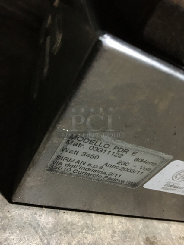 Eurodib Commercial Countertop Dual Panini Press Machine! All Stainless Steel! Model PDRE Serial ANNO2003/11! 230V! - Image 8 of 9