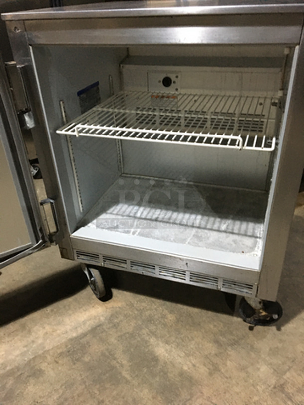 Beverage Air Commercial Single Door Refrigerated Lowboy! With Poly Coated Racks! All Stainless Steel! Model UCR27A Serial 7702987! 115V 1Phase! On Commercial Casters! - Image 5 of 7