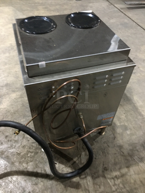 Bunn Commercial Countertop Dual Coffee Brewing Machine! Axiom Series! With 4 Coffee Pot Warming Stations! All Stainless Steel! Model AXIOM2/2TWIN Serial AXTN024838! 120/208/240V 1Phase! On Legs! - Image 4 of 8