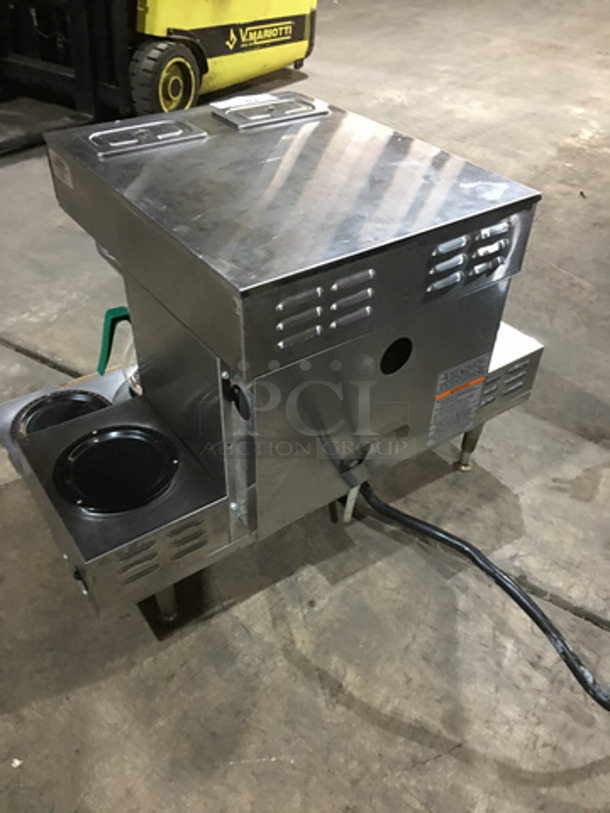 Bunn Commercial Countertop Dual Coffee Brewing Machine! With 6 Coffee Pot Warming Stations! With Hot Water Dispenser! All Stainless Steel! On Legs! - Image 3 of 10
