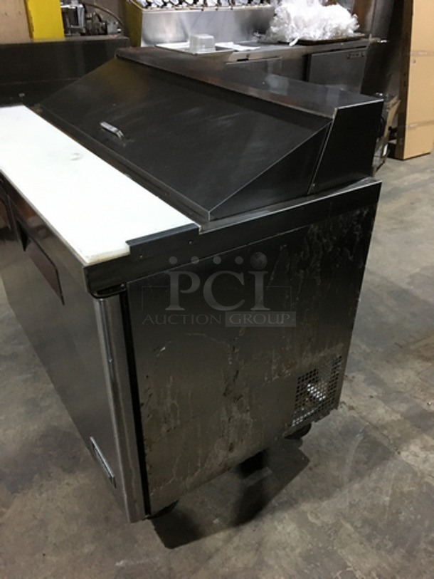 Nice! Late Model 2017! Bison Refrigerated Sandwich Prep Table! Model BST48 Serial BST4800317051000K80026! 115V 1 Phase! On Commercial Casters! - Image 2 of 10