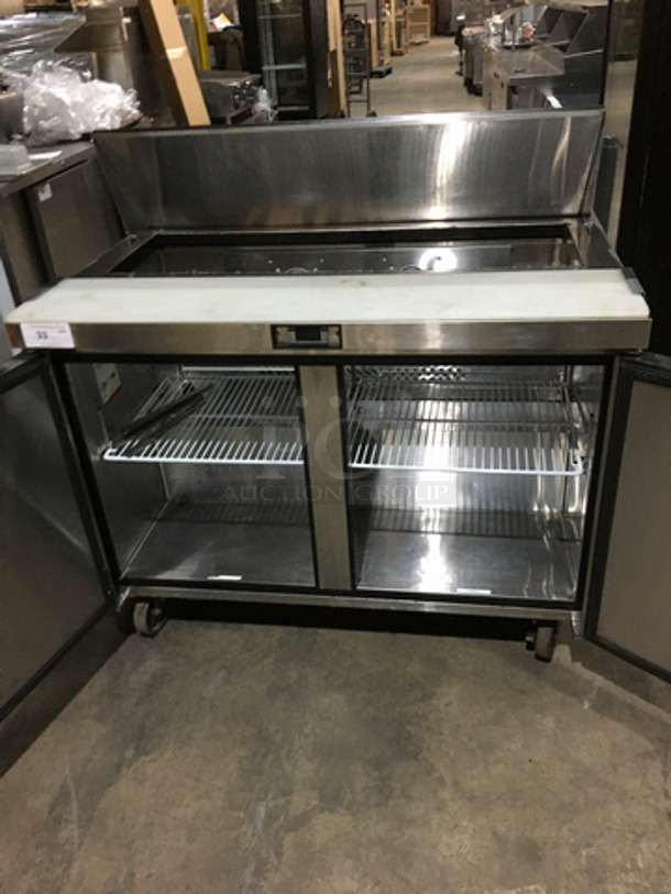 Nice! Late Model 2017! Bison Refrigerated Sandwich Prep Table! Model BST48 Serial BST4800317051000K80026! 115V 1 Phase! On Commercial Casters! - Image 5 of 10