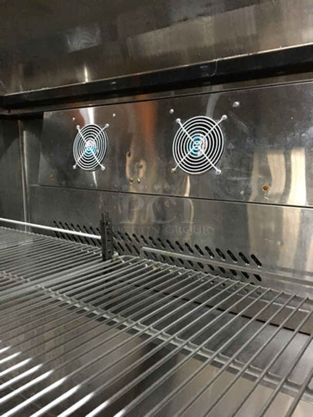 Nice! Late Model 2017! Bison Refrigerated Sandwich Prep Table! Model BST48 Serial BST4800317051000K80026! 115V 1 Phase! On Commercial Casters! - Image 7 of 10