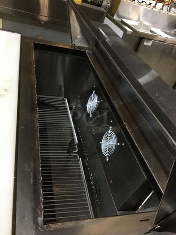 Nice! Late Model 2017! Bison Refrigerated Sandwich Prep Table! Model BST48 Serial BST4800317051000K80026! 115V 1 Phase! On Commercial Casters! - Image 8 of 10