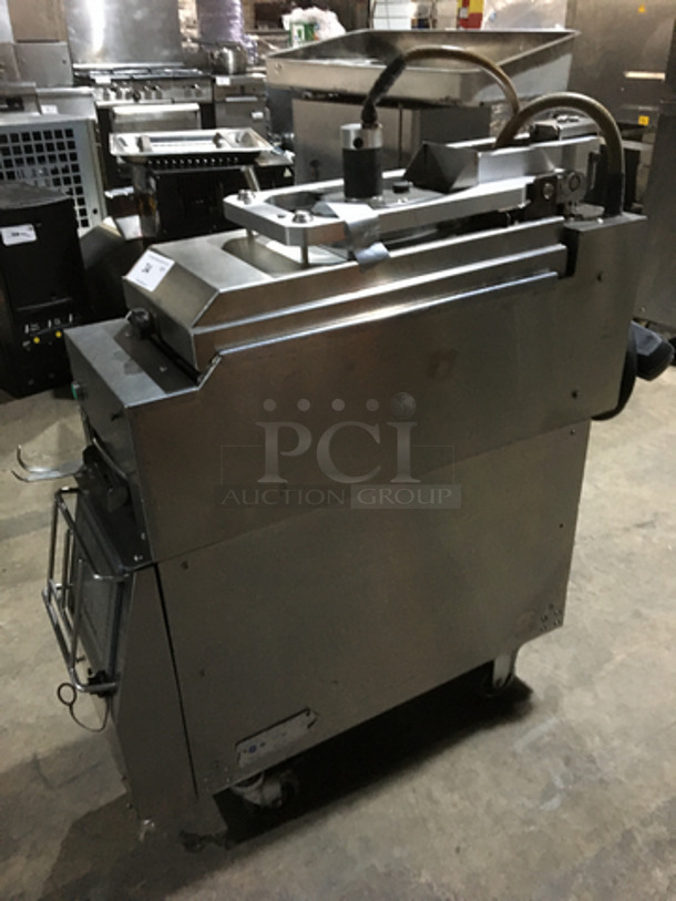 Garland Commercial Electric Powered Dual Side Hamburger Press/Clamshell Broiler! All Stainless Steel! Model CXBE12 Serial 1403100100957! 208V 3Phase! On Casters! - Image 2 of 8