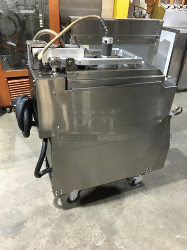 Garland Commercial Electric Powered Dual Side Hamburger Press/Clamshell Broiler! All Stainless Steel! Model CXBE12 Serial 1403100100957! 208V 3Phase! On Casters! - Image 3 of 8