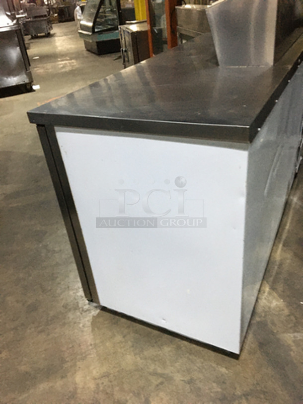 NICE! Beverage Air Commercial Refrigerated Work Top Station! With 2 Door Underneath Storage Space! With Cold Topping Rail! All Stainless Steel! Model MS681 Serial 6715397! 115V 1Phase! - Image 5 of 10