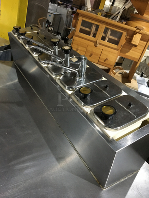 NICE! Beverage Air Commercial Refrigerated Work Top Station! With 2 Door Underneath Storage Space! With Cold Topping Rail! All Stainless Steel! Model MS681 Serial 6715397! 115V 1Phase! - Image 9 of 10