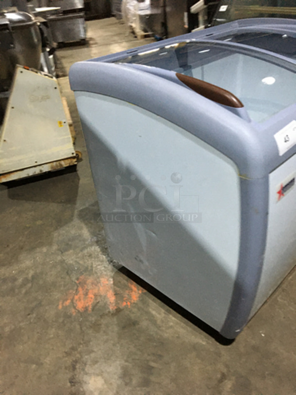 Omcan Commercial Chest Freezer Merchandiser! With 2 Top Sliding Doors! Model XS260YX! 115V! - Image 2 of 7