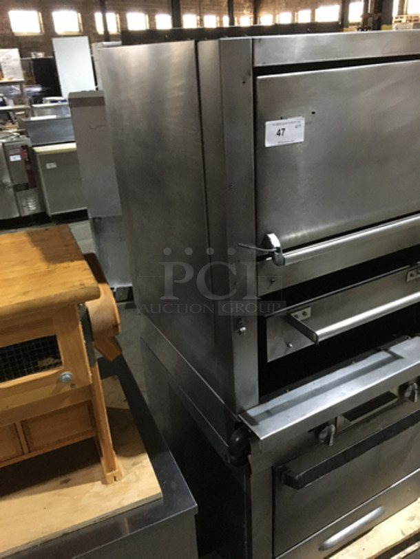 Nice! Jade Range Natural Gas Powered Upright Char Broiler Grill! With Double Oven! All S.S. Body! - Image 3 of 7