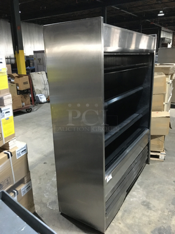 Structural Concepts Oasis Commercial Open Grab N Go Merchandiser Display Case! All Stainless Steel! Model B62EW Serial 0261577IR271676! 220V 1Phase!  - Image 2 of 6