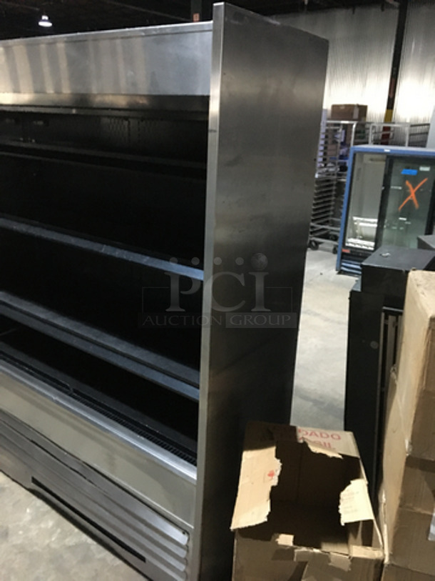 Structural Concepts Oasis Commercial Open Grab N Go Merchandiser Display Case! All Stainless Steel! Model B62EW Serial 0261577IR271676! 220V 1Phase!  - Image 3 of 6