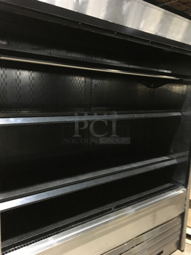 Structural Concepts Oasis Commercial Open Grab N Go Merchandiser Display Case! All Stainless Steel! Model B62EW Serial 0261577IR271676! 220V 1Phase!  - Image 4 of 6