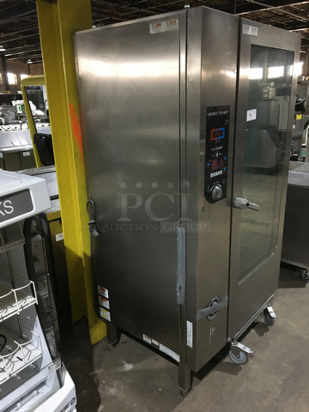 Henny Penny Commercial Natural Gas Powered Smart Combi Oven! With Roll In Rack! With View Through Door! All Stainless Steel! On Legs! Not Tested! - Image 3 of 7