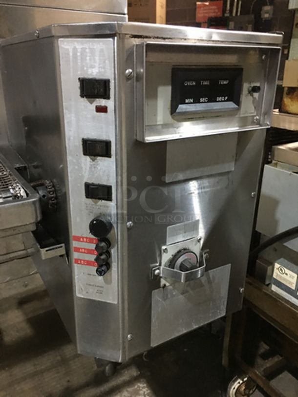 NICE! Blodgett Commercial Natural Gas Powered Conveyor Pizza Oven! All Stainless Steel! On Legs! - Image 7 of 9
