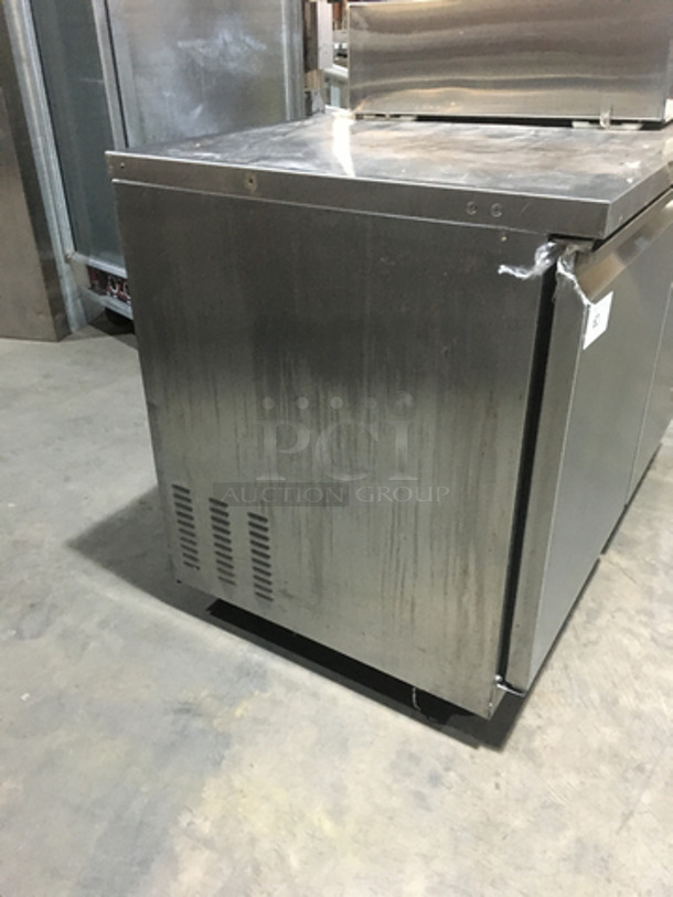 Entrée Commercial 2 Door Lowboy/Worktop Cooler! With Poly Coated Racks! All Stainless Steel! Model UR48Q Serial 1712ENTH99967! 115V 1Phase! On Casters! Not Tested! - Image 2 of 8