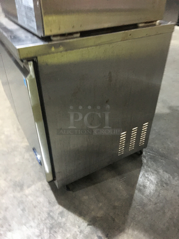 Entrée Commercial 2 Door Lowboy/Worktop Cooler! With Poly Coated Racks! All Stainless Steel! Model UR48Q Serial 1712ENTH99967! 115V 1Phase! On Casters! Not Tested! - Image 3 of 8