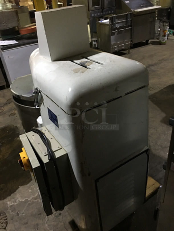 BMD Commercial Floor Style 2 Bag Spiral Mixer! Batch Capacity 100 Lbs.! With Stainless Steel Bowl! With Dough Hook!
 - Image 4 of 8