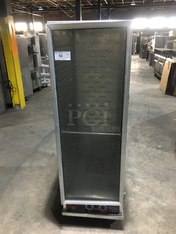 Win Holt Food Warming/Proofing Cabinet! Holds Full Size Trays! With View Through Door! On Commercial Casters!