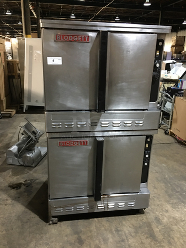 Blodgett Commercial Electric Powered Double Deck Convection Oven! All Stainless Steel! On Casters! 2 X Your Bid! Makes One Unit!