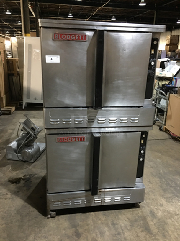 Blodgett Commercial Electric Powered Double Deck Convection Oven! All Stainless Steel! On Casters! 2 X Your Bid! Makes One Unit! - Image 1 of 9