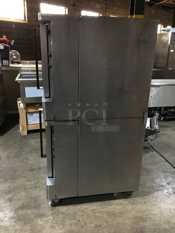 Blodgett Commercial Electric Powered Double Deck Convection Oven! All Stainless Steel! On Casters! 2 X Your Bid! Makes One Unit! - Image 2 of 9