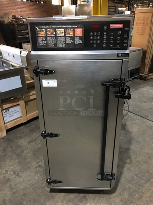BEAUTIFUL! 2008 Yield King Commercial Electric Powered Omnivection Smoker/Steamer! All Stainless Steel! Model YK200 Serial Y20019! 208V 1Phase! On Commercial Casters!